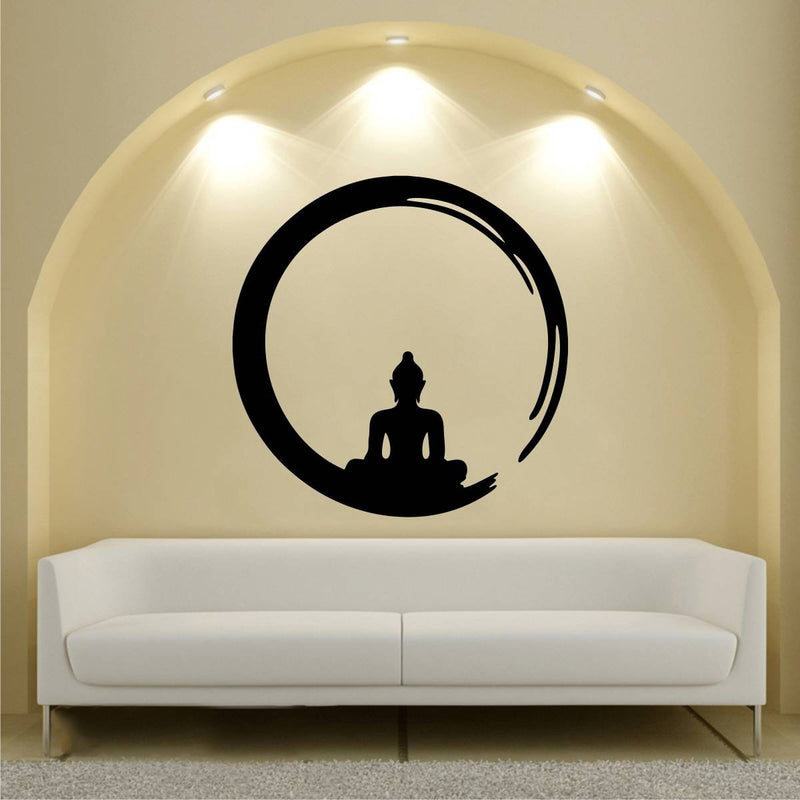 GADGETSWRAP Wall Decal Sticker Lord Buddha Enlightment ' Large Size Wall Sticker (Wall Coverage Area - Height 58 cms X Width 58 cms)(Pack of 1)