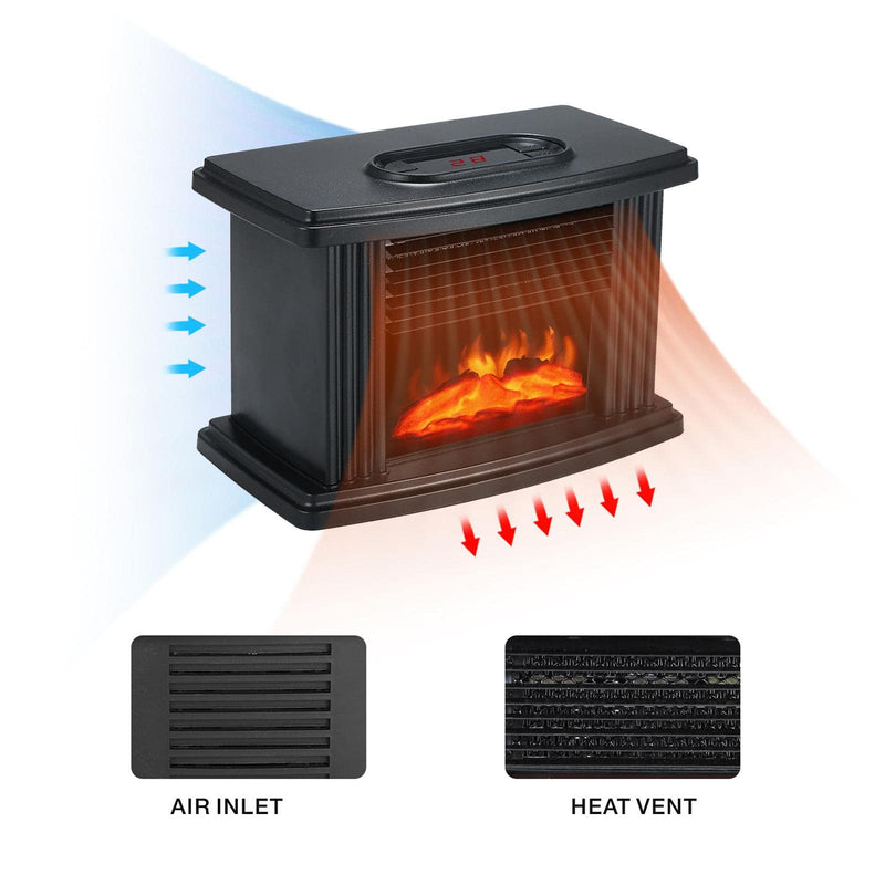 LOOM TREE® Compact Electric Fireplace Indoor 1000W with 3D Flame Effect Tabletop Space | Home Improvement | Heating Cooling & Air | Fireplaces & Stoves | Fireplaces
