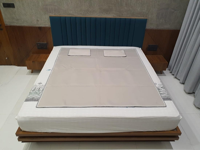 Bio Magnetic Mattress Topper/Pad Grey (5x6 feet) & with 2 Pillow Pad Magnetic Therapy