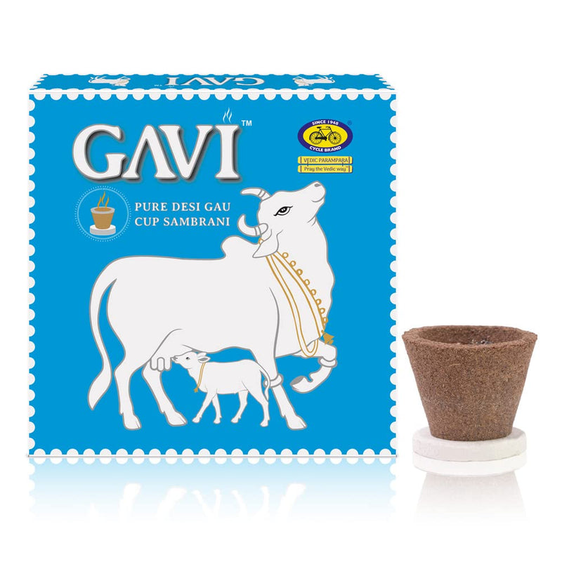 Cycle Pure Gavi Cow Dung Sambrani Dhoop Cups for Pooja (36 pcs) | Havan Cups for Pooja, Home & Festivals | Guggal/Loban Dhoop Original | Cow Dung Dhoop | Pack of 3 (12 Cups/pack + 1 burner plate/pack)