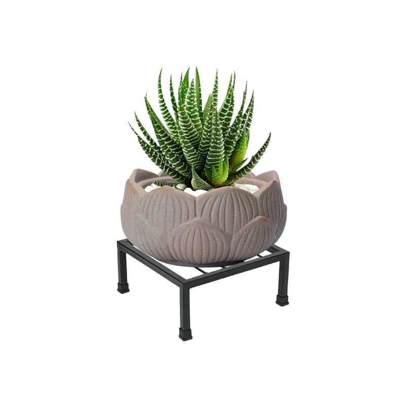 NAYRA Metal Planters Square Shape Thick and Strong Leg |Black Stand Stylish Gamla Planters Perfect Stand For Planter indoor and Outdoor (25 CM Stand)(SET OF 1)