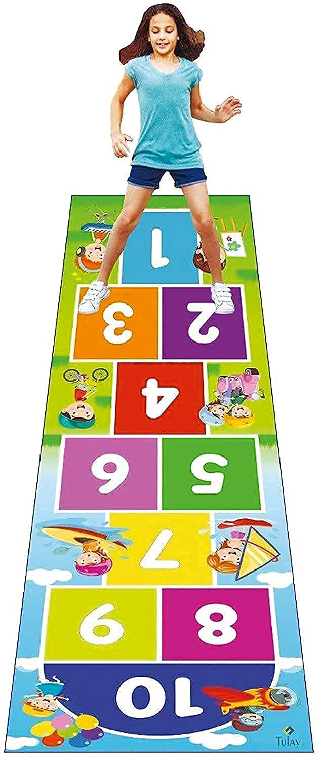 Cartvilla Jumbo Play Game for Kids & Adults Family Game, Floor Game,Child Learning Game (2.5 feet x 8 feet- PVC Flex Material) Count and Jump Floor Games (Numerical hopscotch Jumbo Play mat)