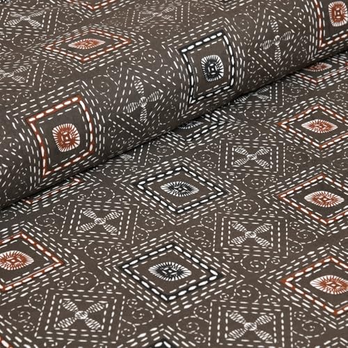 Pure Cotton Katha Art Double Bed Sheet with 2Pillow Covers (Gray)