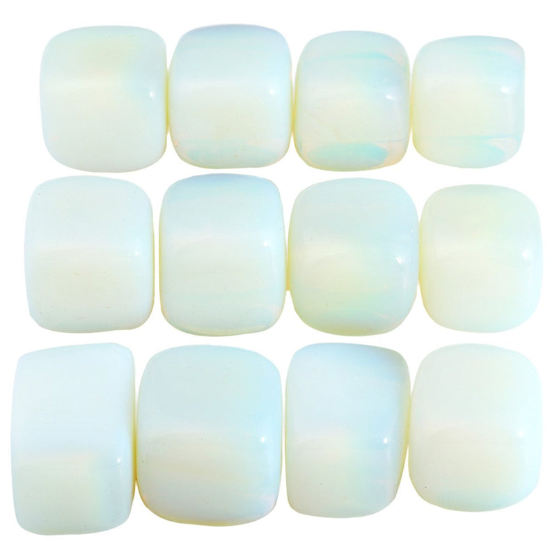 SUNYIK Tumbled Polished Stone,Smooth Rock Crystal for Tumbling,Cabbing,Opalite 1pound(About 460 Gram)