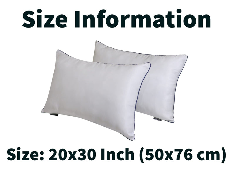 VLYSIUM Bed Pillows for Sleeping Queen Size Pillow 20 x 30 Inch Set of 2, Hollow conjugated Pillow Home & Hotel Collection Fluffy Plain Pillows Soft, Pack of 2, White