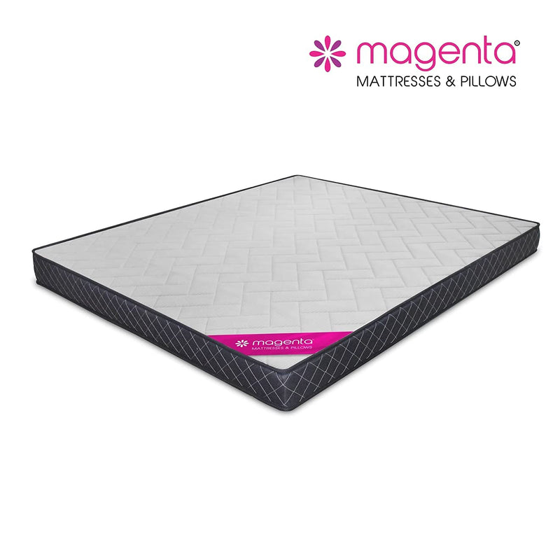 Magenta Eternity 6 Inch High Resilience Foam Dual Comfort Mattress, King Size Medium Firm Mattress with Superior Comfort Body Support Foams Mattress -(White, 80 X 72 X 6 Inch)