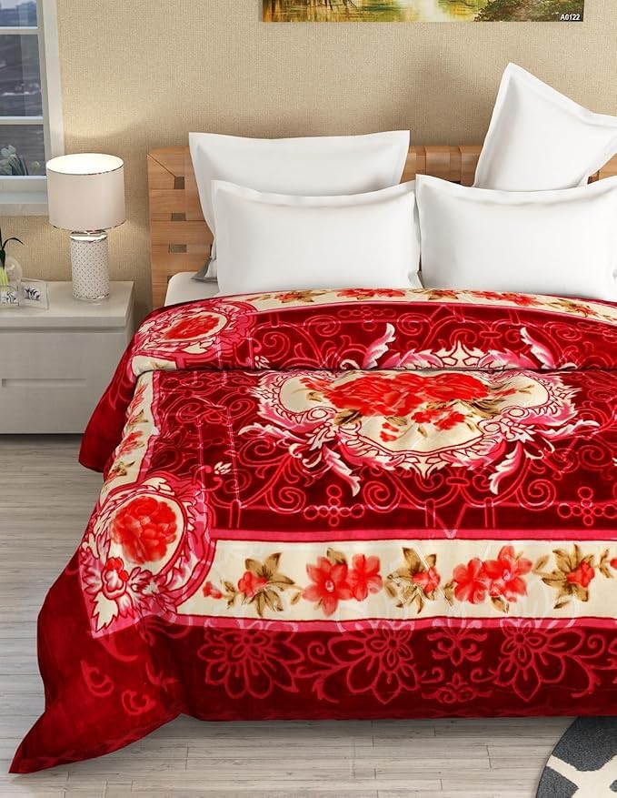 ALCITIC HOME Printed Mink Luxury Double Bed Soft Blanket for Mild Winters.