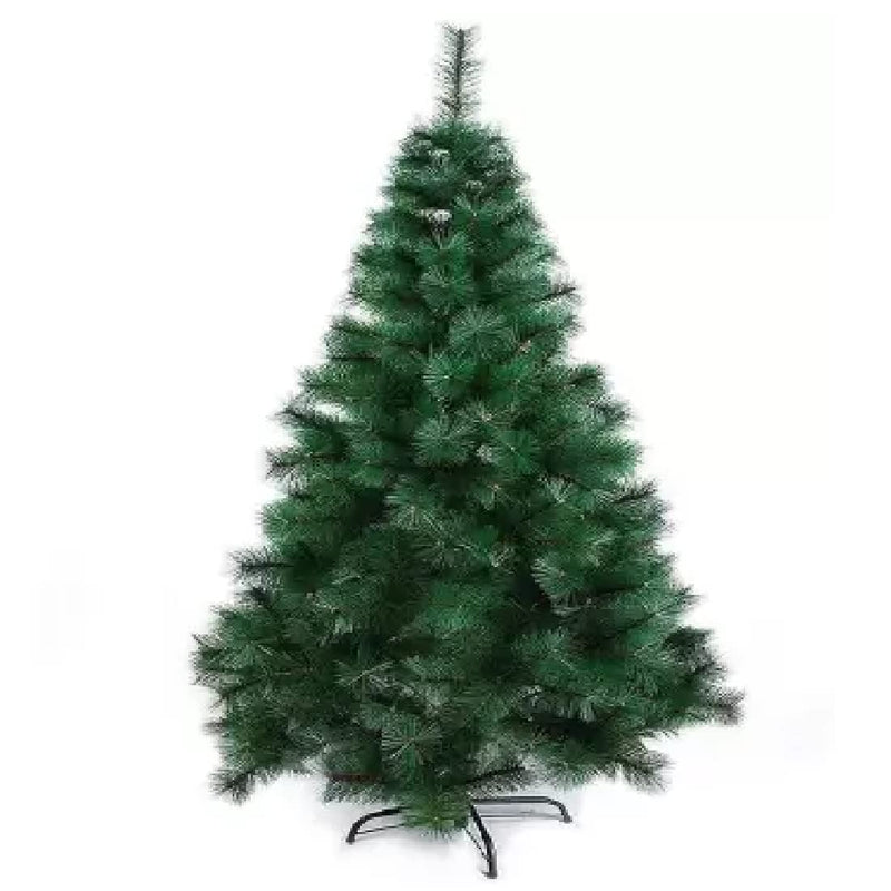 FESTIVE BLESSINGS Christmas Tree Artificial Xmas Pine Tree with Solid Metal Legs, Light Weight, Perfect for Christmas Decoration Green with Christmas Decorations Items (4 feet)