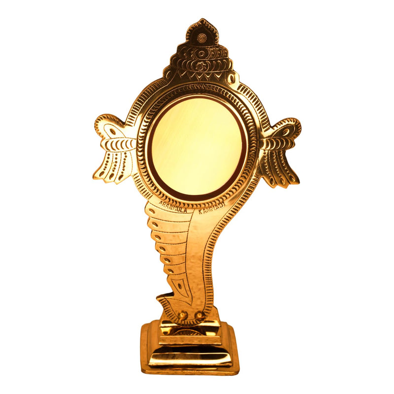 Aranmula Kannadi Shankh Peedom Kannadi Brass Metal Mirror