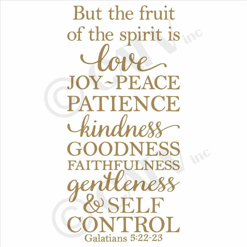 GADGETS WRAP But The Fruit of The Spirit is Love, Joy, Peace, Patience, Kindness, Goodness, Faithfulness.Galatians 5:22-23 Vinyl Lettering Wall Decal Sticker