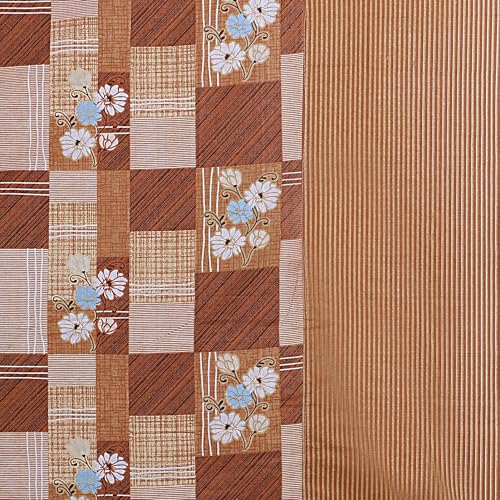 Homestic Double Bedsheet|Cotton 120 TC Luxury Printed Soft & Lightweight Bedsheet with 2 Pillow Covers (Brown)