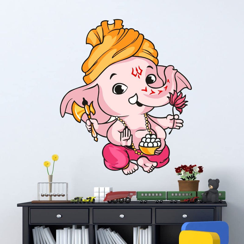 Delight Art Shree Lord Ganesha Ganpati ji Wall Sticker Size - ( 47*55 ) cm Model id - ( DAMC00596L )