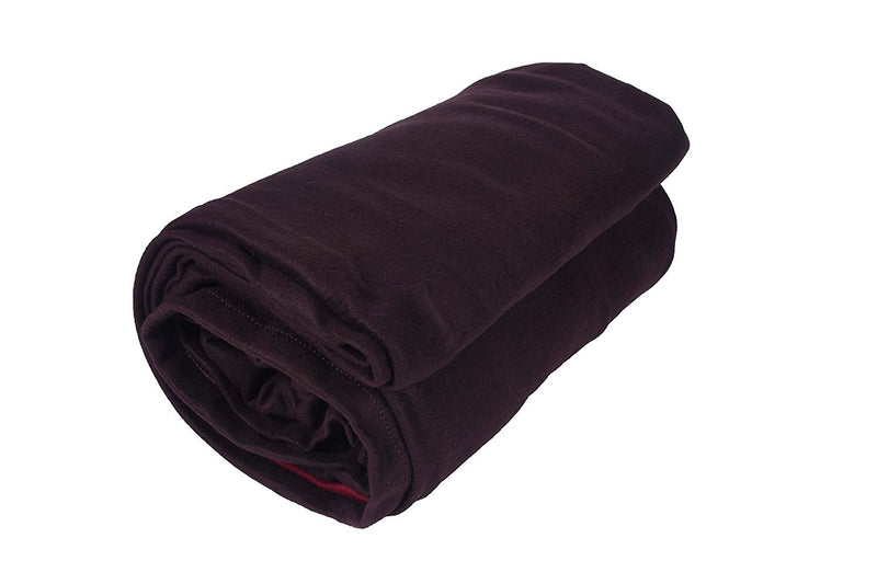 GOYAL'S ® Polar Fleece AC Double Bed Blanket (Brown)