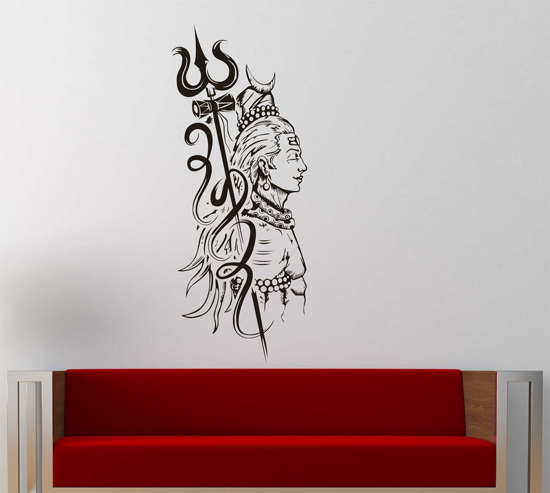 Wallstick " lord shiva " wallstickers (vinyl 90 cm x 35 cm)