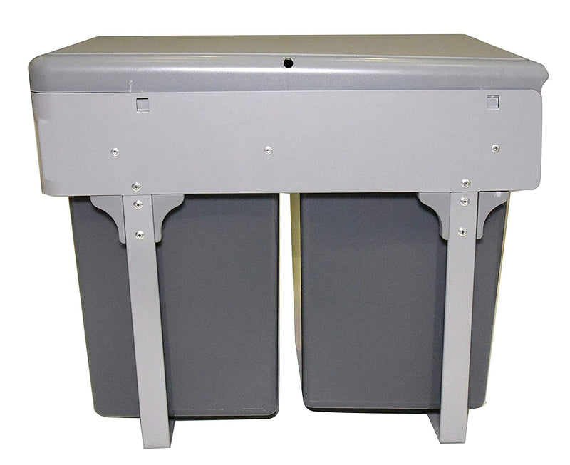 NOW & EVER Plastic Sliding Pull-Out Waste Bin (250 X 452 X 365 Mm)., Grey