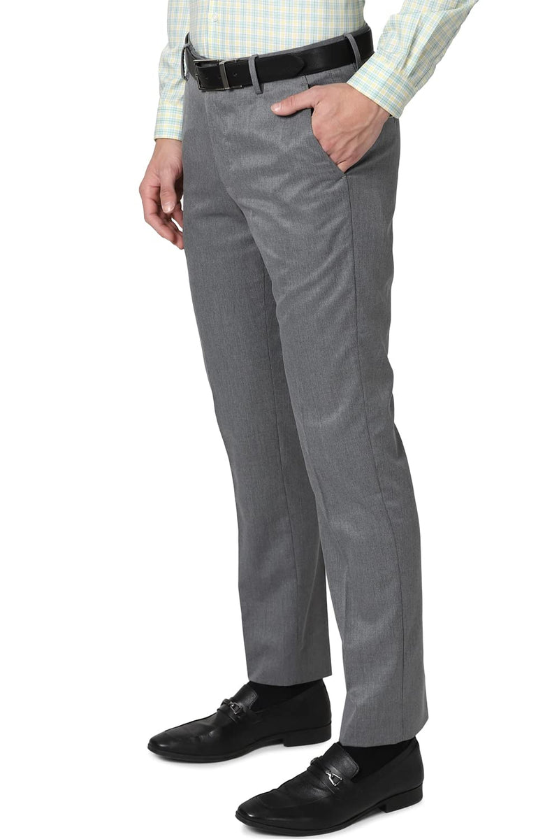 Peter England Men's Slim Work Utility Pants (PETFOSLB936447_Light Grey_92)