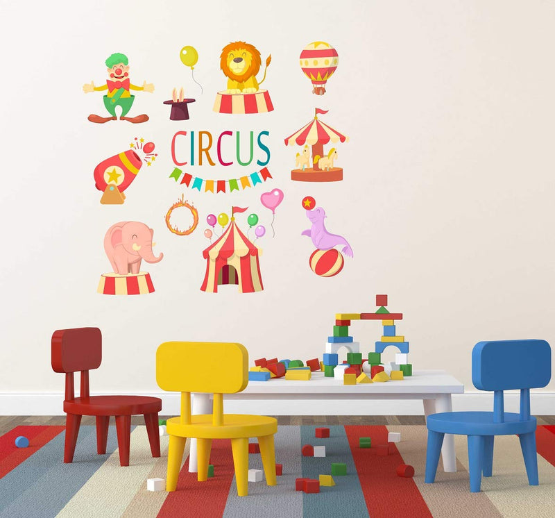 Tuffuk Circus Large Vinyl Wallstickers for Home Decorations (70 cm x 60 cm)5TZ356