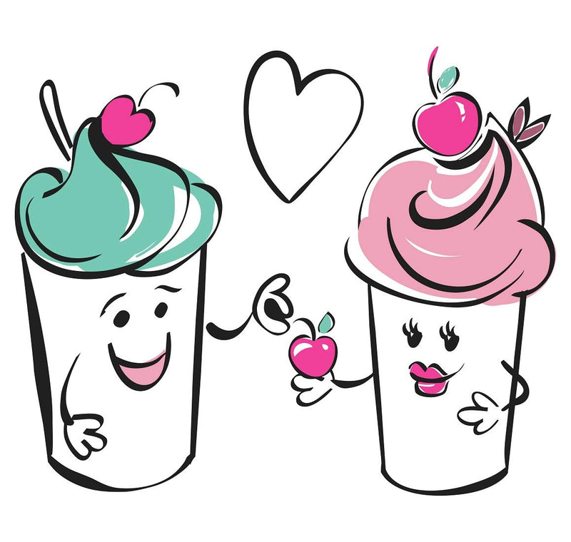 Tuffuk Ice-Cup Large Vinyl Wallstickers for Home Decorations(60 cm x 50 cm)5TZ034