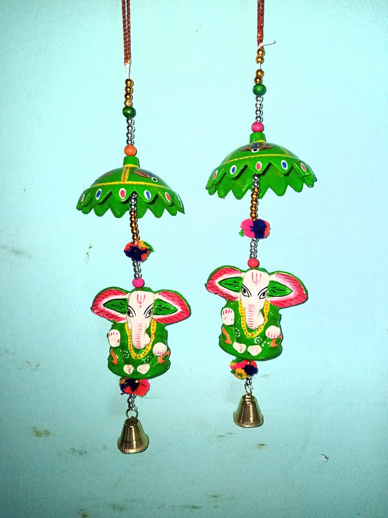 Surya Art Gallery Wind Chime Door Hanging Ganesh Chatri line Set of2 pc