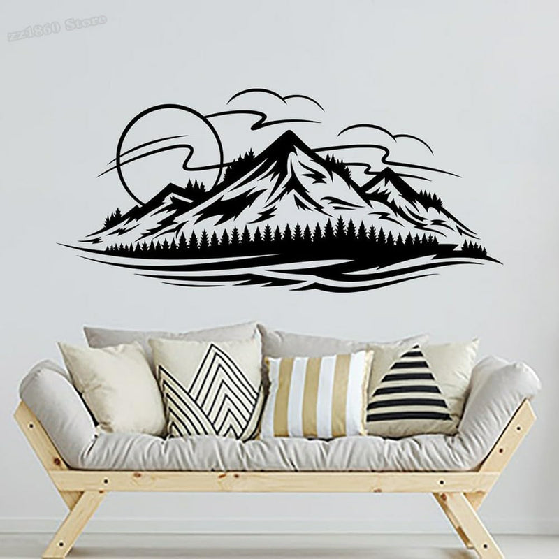 GADGETS WRAP Vinyl Nature Landscape Wall Decal Mountains Vinyl Sticker