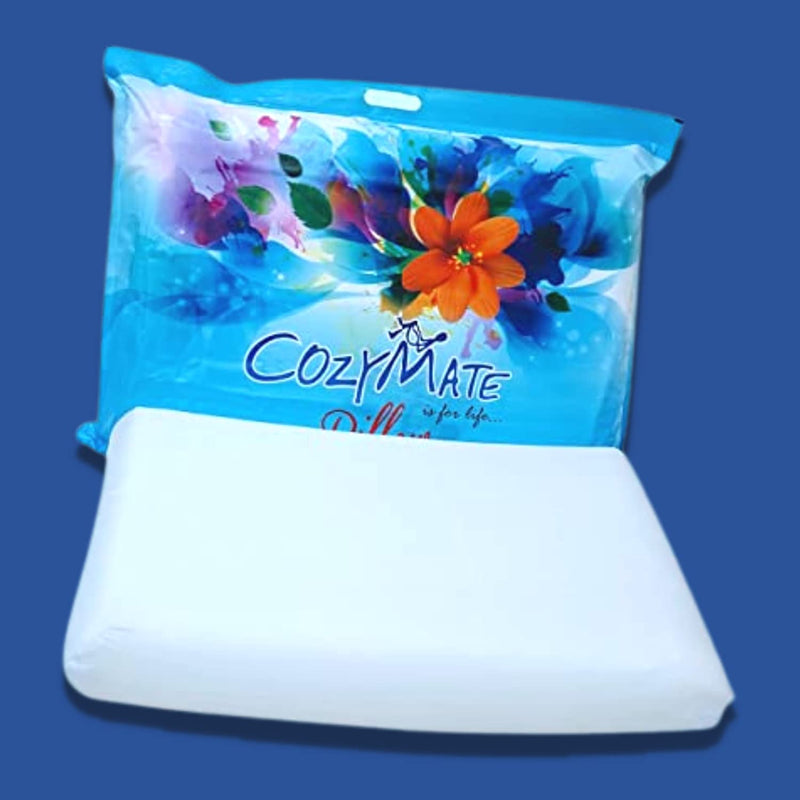 Cozymate Cotton Foam Pillow, SoftyFoam for Neck Relief and Shoulder Relief (21x13x3.5inch)