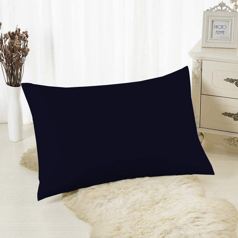 Kuber Industries Comfort Microfiber Filled Pillow for Bed Room, 16"x24" (Blue)-Pack of 4,Black,F_26_KUBMART016828