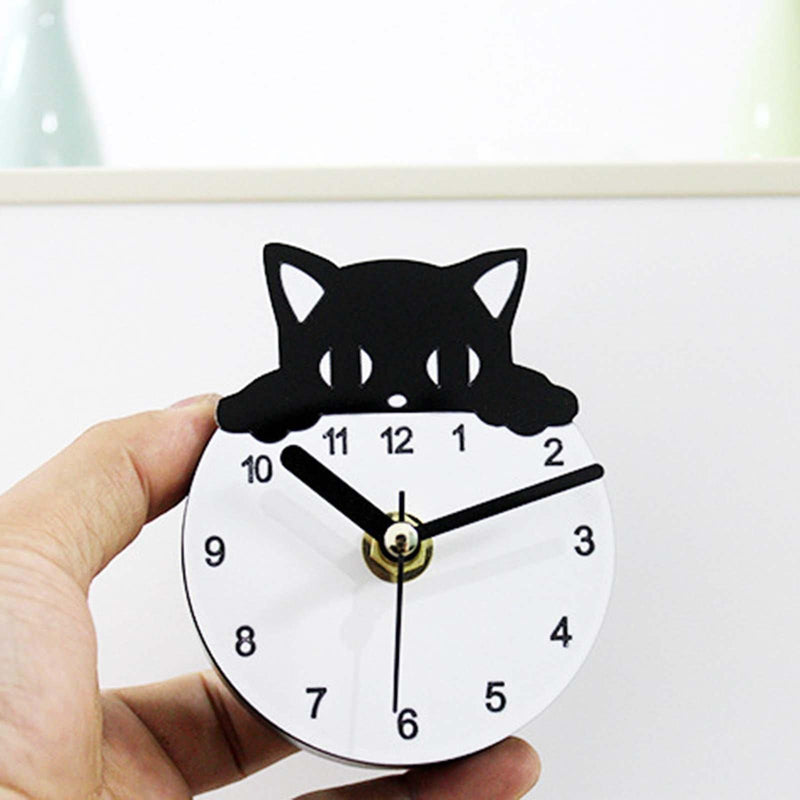 CALANDIS Cat Fridge Magnet Clock for Home Kitchen Fridge Clock Refrigerator Decor