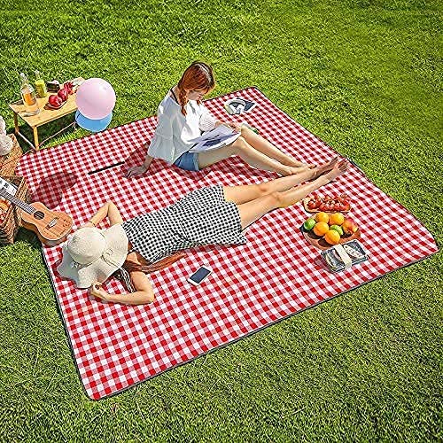 TOPHAVEN Foldable Picnic Beach Mat Sand & Waterproof Outdoor Beach Blanket Lightweight Handy Mat Portable Camping Mat for Hiking Travel Park Grass Travel Sports Home Yoga