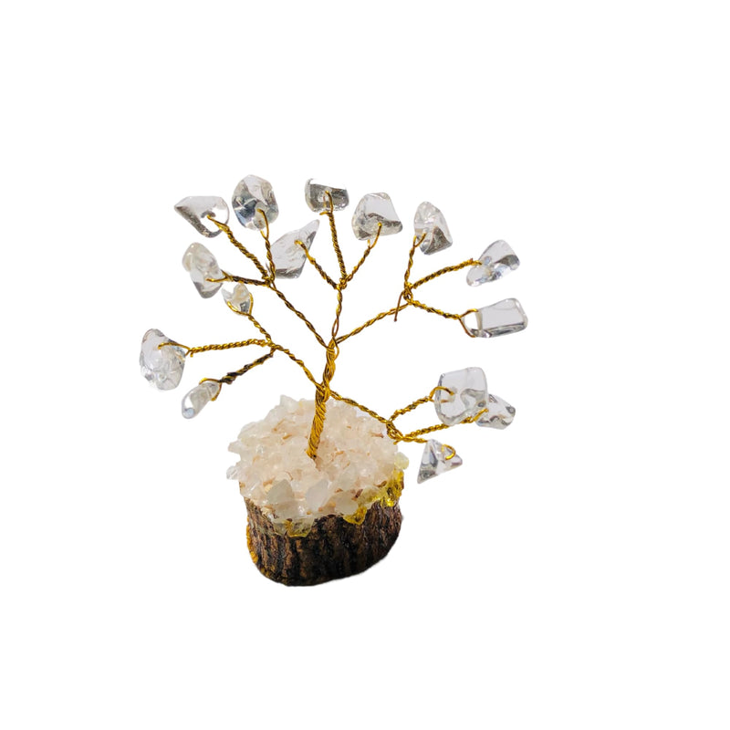 VIBESLE Mini Crystal Tree Set, Crystal Tree Desk Decoration, Hippie Decor, Bonsai Tree of Life 7 Chakra Healing Crystals & Energy Stones, Gemstone Money Tree - Gem Tree - Luck Crystal