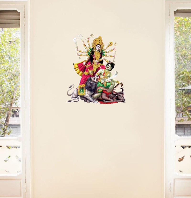 Decor Kraft Durga maa Wall Sticker & Decal,Size- 50 Cm X 34 Cm,Religious