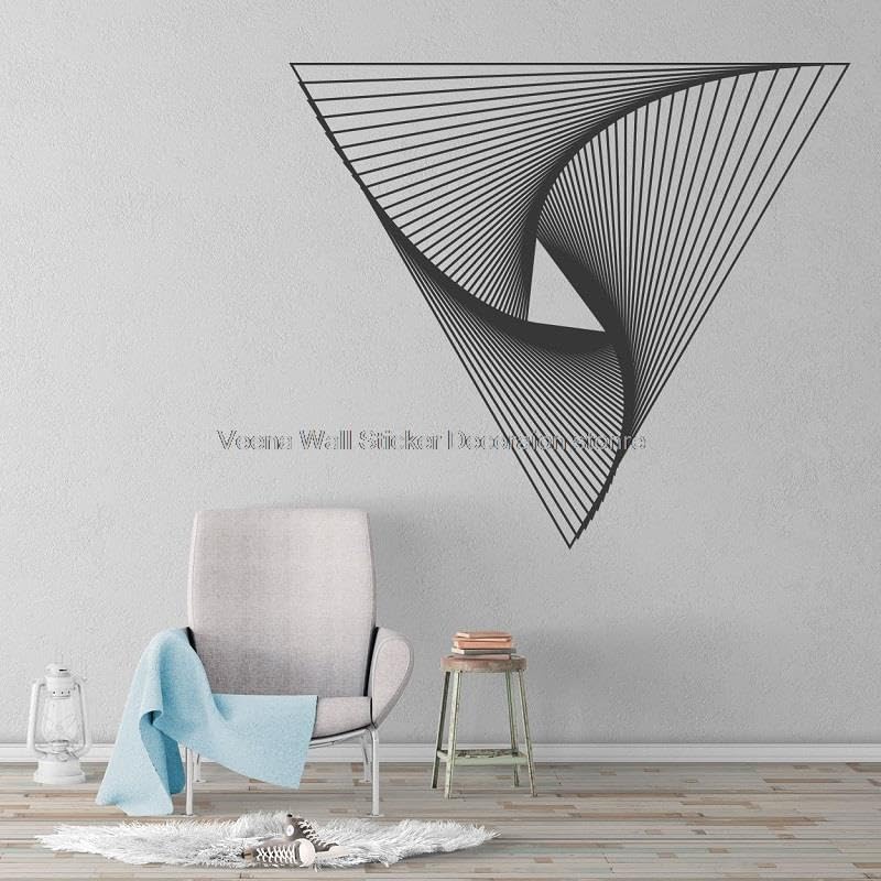 GADGETS WRAP Wall Decal Vinyl Sticker Infinite Triangle Geometric for Office Home Wall Decoration