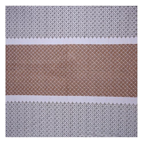 VAANI Cotton Bedsheet for Double Bed with Two King Size Pillow Covers Soft/Breathable Wrinkel Free - 108x108 Inches - (Multicolour, Brown)