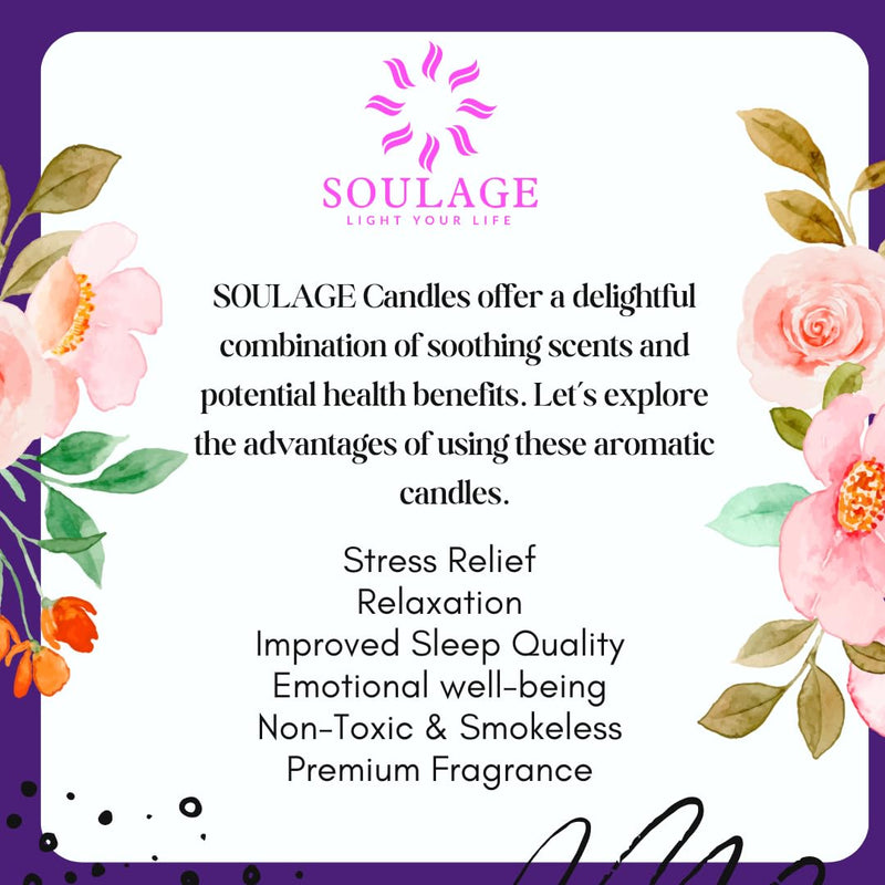 SOULAGE Premium Jasmine Scented Jar Candle| Luxury Aroma| Herbs & Essential Oil| Long Lasting Burning| Natural Soy Wax| 3 Wicks Candle| Healing & Meditation| Non Toxic| Anti Mosquito|