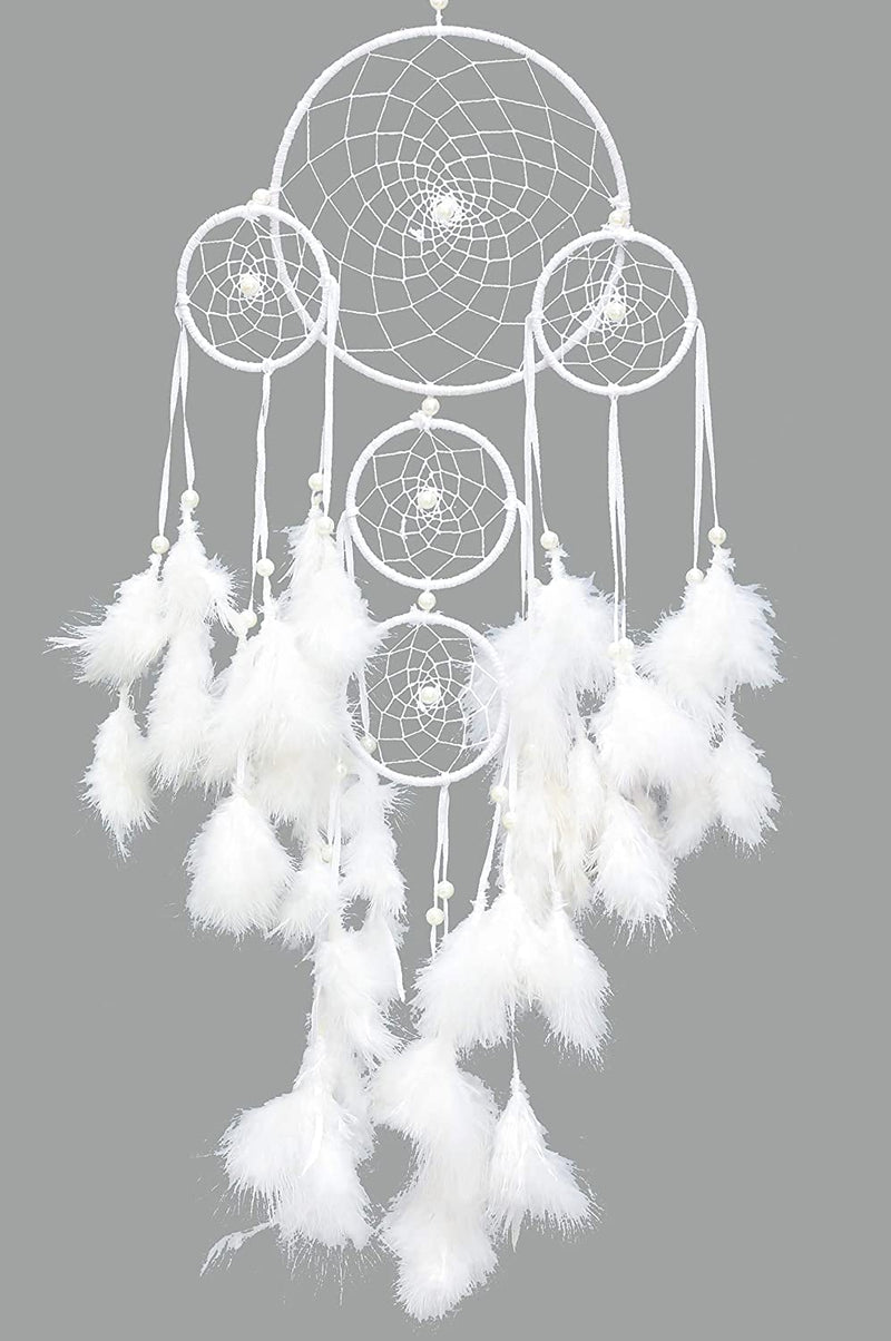 CHAKSHIT CREATIONS Dream Catcher Wall Hanging for Home Decor (White)