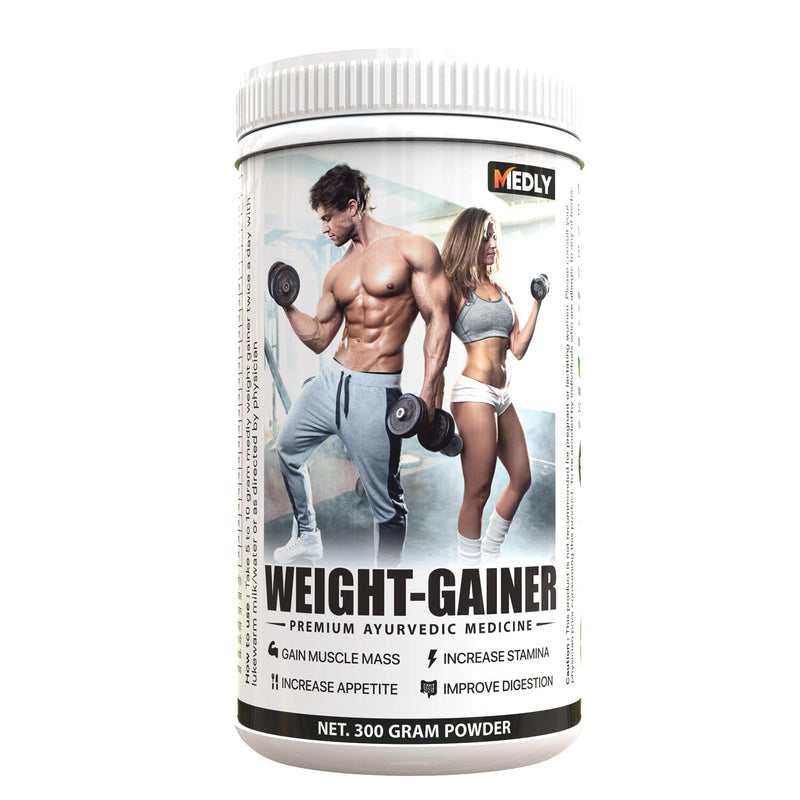 Medly Ayurvedic Weight Gainer Natural Supplement To Increase Mass and Muscle Gain Powder for men and women (300 gram)