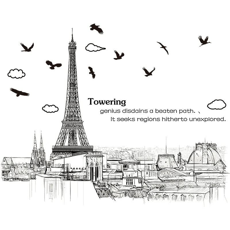 GADGETS WRAP Vinyl Wall Decal Sticker Paris Landscape Tower