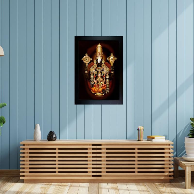 Great More Venkateswara Swamy | Tirupati Balaji Photo Frame Wall Painting For Home Decoration And Gifting-48-8x12 inch