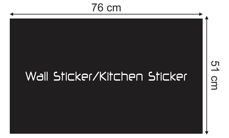 DivineDesigns™ Burger and Fries Kitchen Sticker, Tile Sticker 30 X 18 Inches, Multicolour