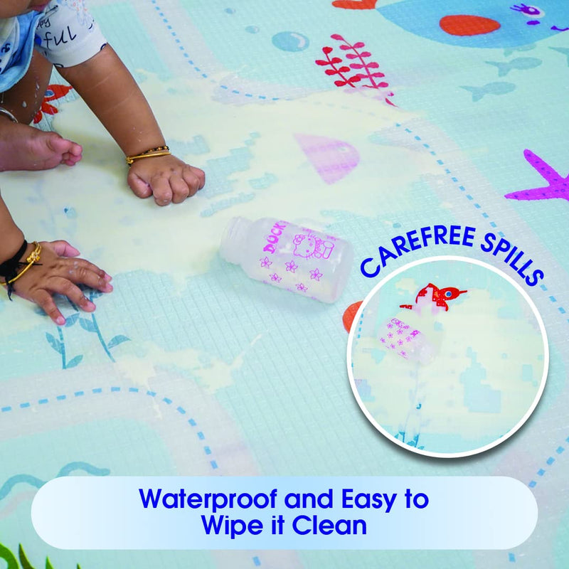 AYSIS Play Mat Baby Double Sided Waterproof Baby Mat Carpet Crawl Play Mat Kids Infant Crawling Mat Carpet Baby Gym Water Resistant Baby Play & Crawl Mat (6.5 Feet X 6 Feet), 1 Unit