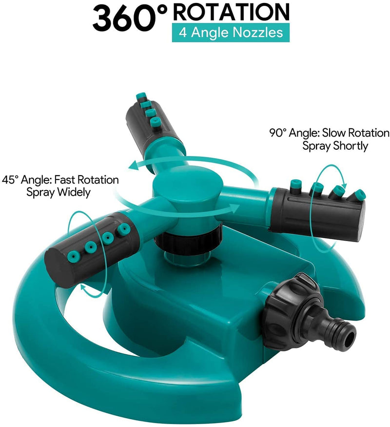 SHANIX IMPEX™ Garden Sprinkler, Adjustable 360 Degree Rotation Lawn Sprinkler, Large Area Coverage, Multipurpose Yard Sprinklers for Plant Irrigation and Kids Playing