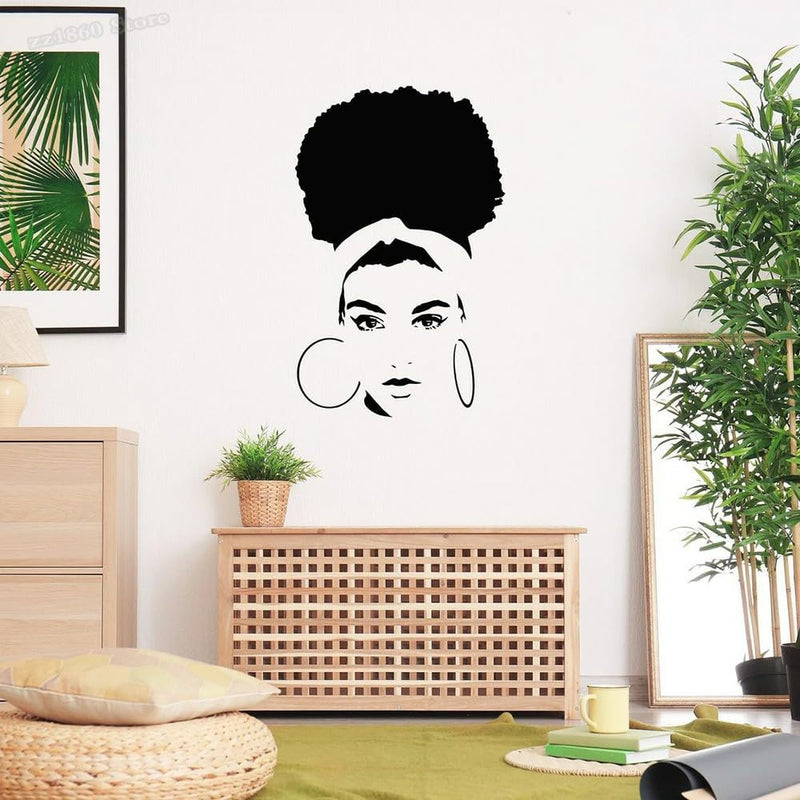 GADGETS WRAP Vinyl African Woman Wall Decal Black Girl Vinyl Sticker