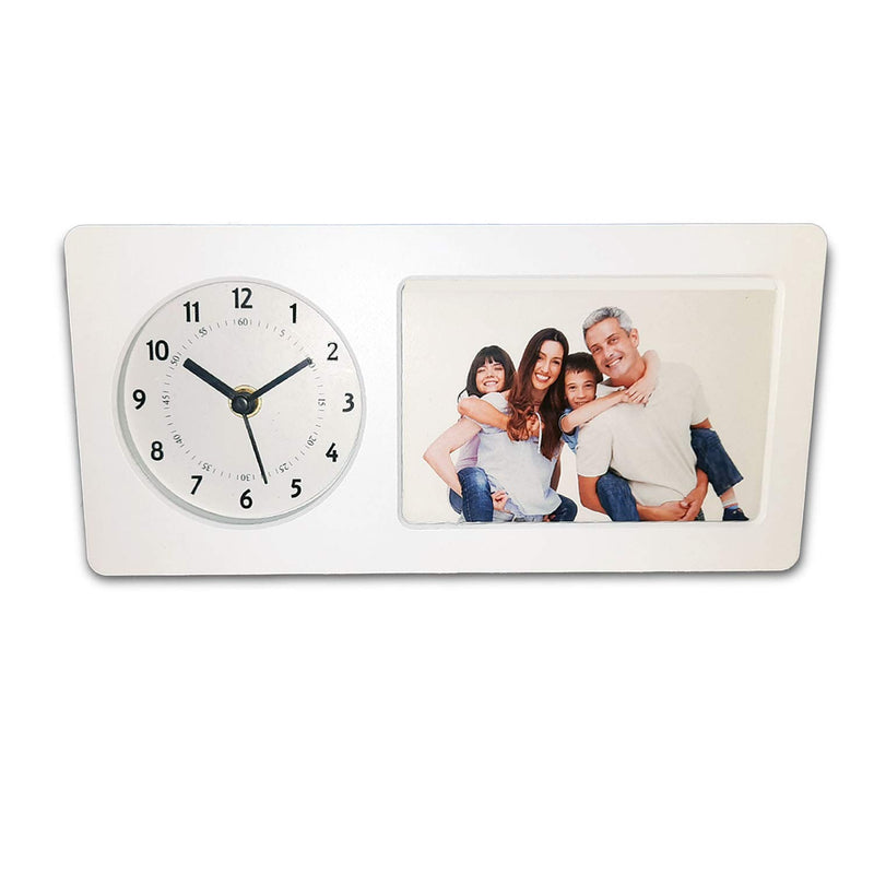 Designer Unicorn Desk/Shelf Clock with Attached Photo Frame 9.5 * 4.5 inches