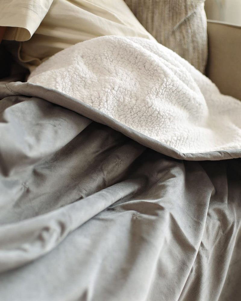 Tucked In |Dawn - Sherpa Blanket | Made of Fine Mink Velvet & Sherpa (90"x90")