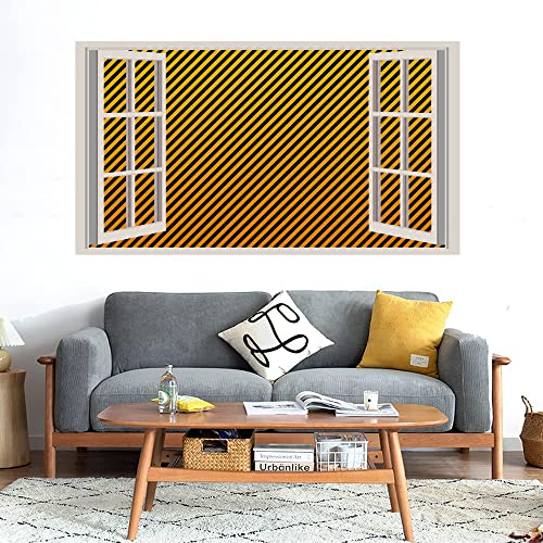 GADGETS WRAP Printed Wall Decal Sticker Fake Window Style Decal (90cm x 50cm) - Warning Sign1