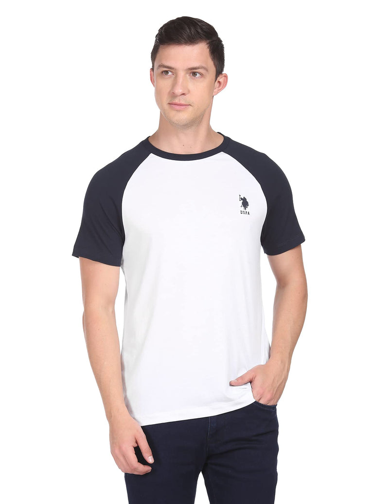 U.S. POLO ASSN. Mens Hs Round Neck Regular Fit T-Shirts (Ustshf0061_White_XXL)