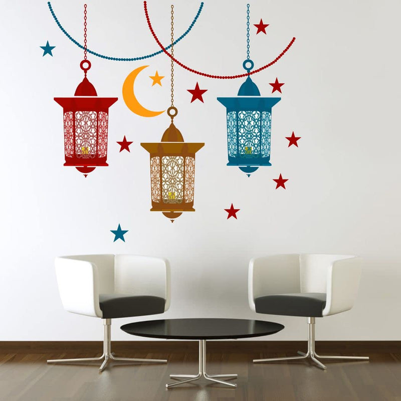 Delight Art Hanging Lamp Design Wall Sticker Size - (84 * 78) cm Model id - (DAMC00835L)