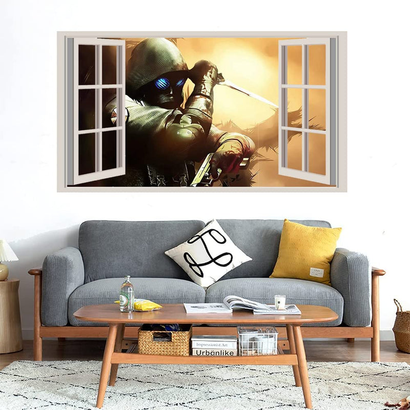 GADGETS WRAP Printed Wall Decal Sticker Fake Window Style Decal (90cm x 50cm) - Radioactive