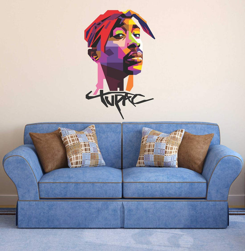 Tuffuk Tupac Medium Large Vinyl Wallstickers for Home Decorations(40 cm x 60 cm)4TZ044