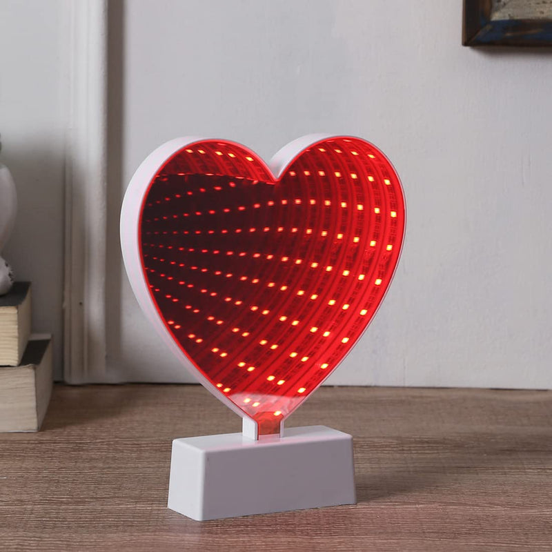 TAYHAA Heart Shaped LED Lighting with Rose Tinted Mirror