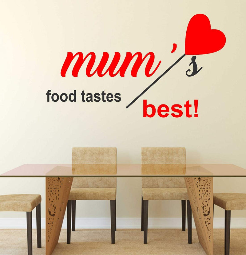 Tuffuk Mum's Best Food Large Vinyl Wallstickers for Home Decorations(50 cm x 90 cm)4TZ269